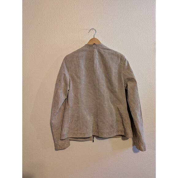 style and Co cream genuine leather jacket size L - Picture 7 of 7